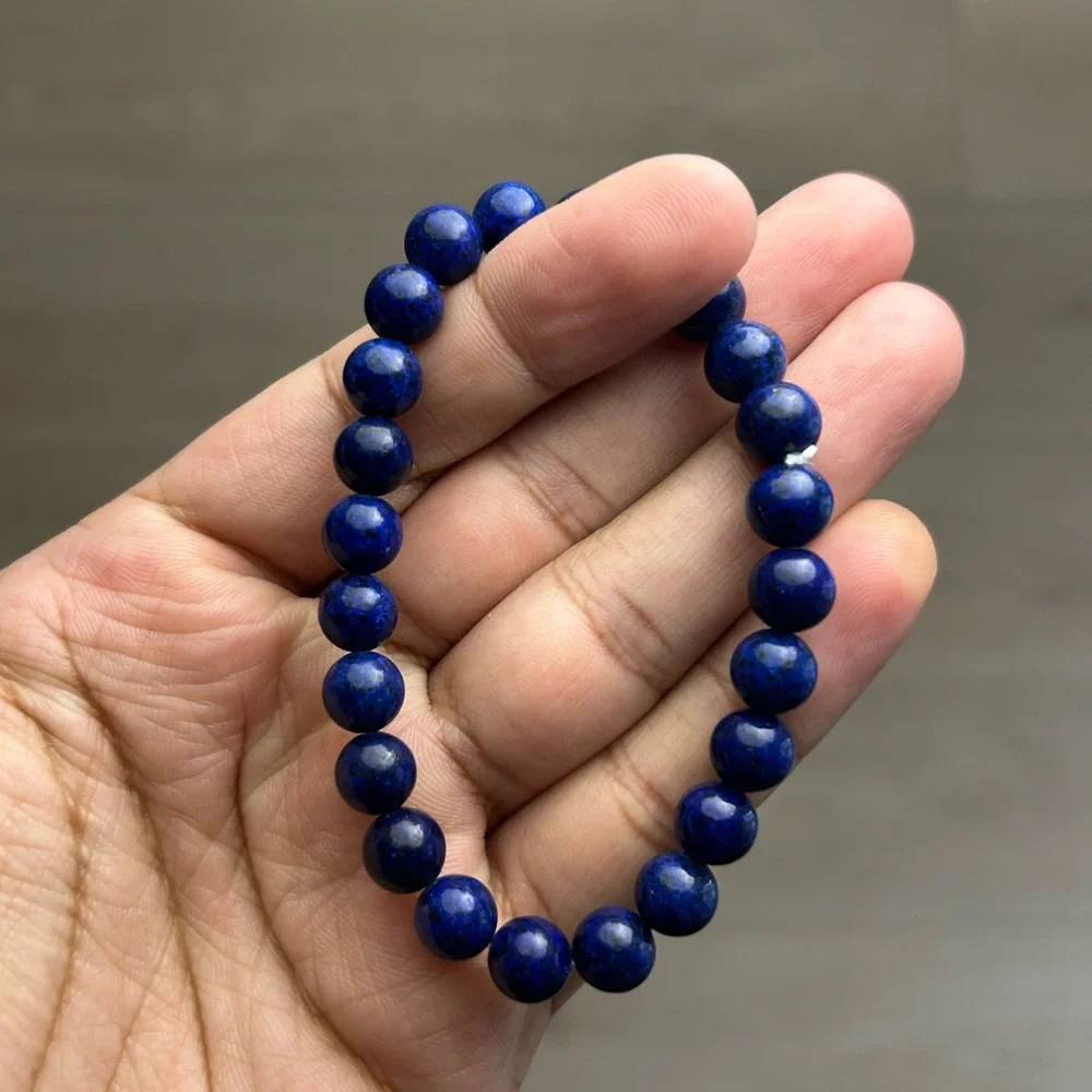 Blue Onyx Beaded Stretch Bracelet